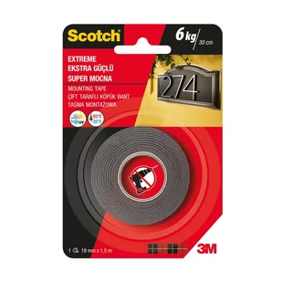 Scotch """"""SCOTCH TAŚMA MONTAŻOWA SUPER MOCNA 19 MM X 1"" - Taśmy izolacyjne i naprawcze - miniaturka - grafika 1