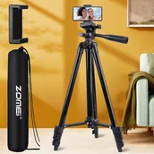 Inne - TEMU ZOMEI Lekki Statyw Aluminiowy z Uchwytem na Telefon - Idealny do Nagrywania Spotkań i Selfie, Doskonały Prezent na Święta, Regulowany - miniaturka - grafika 1