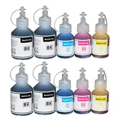 Tusze zamienniki - Zestaw 10x Tusz do Brother BT6000 / BT5000 DCP-T300 DCP-T500 DCP-T700 MFC-T800 CMYK nowy zamiennik - miniaturka - grafika 1