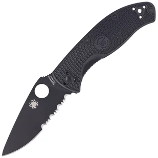 Nóż składany Spyderco Tenacious FRN Black, Black Blade Spyder 8Cr13MoV (C122PSBBK) - Noże - miniaturka - grafika 1