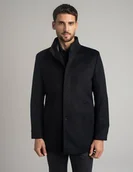 Płaszcze męskie - Męski płaszcz wełniany rivara granatowy - miniaturka - grafika 1