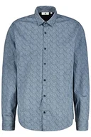 Koszule męskie - Garcia Koszula męska z długim rękawem, niebieska (Stone Blue), 3XL, Stone Blue, 3XL - miniaturka - grafika 1