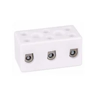 Kostki, złączki, wtyczki - CPO-10A-3P Złączka gwintowa porcelanowa, 6mm2, 3 tory - miniaturka - grafika 1