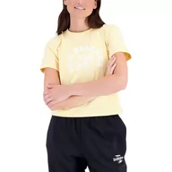 Koszulki sportowe damskie - Koszulka New Balance WT31554RAW - żółte - miniaturka - grafika 1