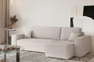 Narożniki - Sofa w kształcie L BEST narożnik tkanina Neve beżowy prawy - miniaturka - grafika 1
