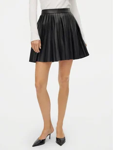 Vero Moda Spódnica z imitacji skóry Naomielly 10316312 Czarny Regular Fit - Spódnice - miniaturka - grafika 1