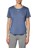 Bluzy damskie - Nike Bluza damska W Nk One Df Ss Std Top, Blue/White, L - miniaturka - grafika 1
