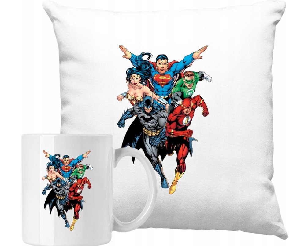 ZESTAW PODUSZKA + KUBEK Justice League Pomysł Na Prezent #2