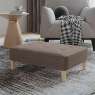 Pufy i podnóżki - shumee shumee Podnóżek kolor taupe 78x56x32 cm tapicerowany tkaniną - miniaturka - grafika 1