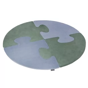 KiddyMoon Piankowe Puzzle do zabawy VELVET Okrąg zieleń lasu-błękit lodu 4 Zabawka mata - Maty edukacyjne - miniaturka - grafika 1