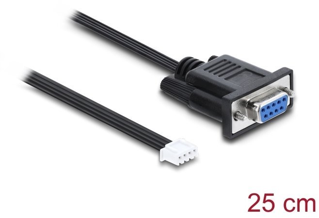 Delock Kabel szeregowy RS-232 D-Sub 9 gniazdo do JST XH 4 Pin gniazdo pinowe 25 cm 91290