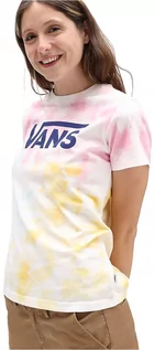Koszulki dla dziewczynek - Vans LOGO WASH CREW CRADLE PINK TIE DYE t-shirt damski - M - grafika 1