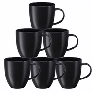 Kubki - Zestaw kubków czarnych 350 ml 6 sztuk BLACK ONYX VILLA ITALIA - miniaturka - grafika 1