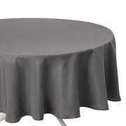 Obrusy i serwetki - Atmosphera Obrus na stół plamoodporny okrągły w kolorze szarym praktyczna dekoracja stołu B00DDC0A3Y - miniaturka - grafika 1
