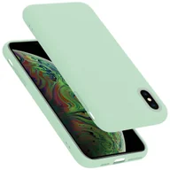 Etui i futerały do telefonów - Etui Cadorabo kompatybilne z Apple iPhone XS MAX w kolorze Liquid LIGHT GREEN - etui na telefon wykonane z elastycznego silikonu TPU - silikonowe etui Ultra Slim Soft Back Cover Case Bumper - miniaturka - grafika 1