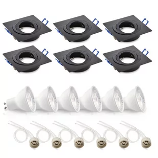 Zestaw 6x ruchoma oprawa halogenowa LUMO9 + LED GU10 5W neutralna - Oprawy, klosze i abażury - miniaturka - grafika 1
