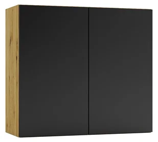 Szafka kuchenna górna 80 cm dąb artisan + czarny S8-R23 - Szafki kuchenne - miniaturka - grafika 1