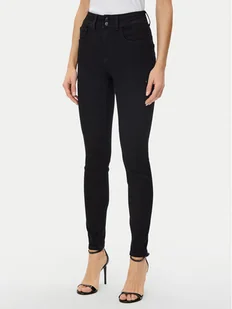 Guess Jeansy W5RA34 D5LM1 Czarny Slim Fit - Spodnie damskie - miniaturka - grafika 1
