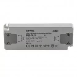 Zamel Zasilacz LED slim 12W 12V DC LEDIX ZNS-12-12 - Zasilacze i transformatory - miniaturka - grafika 1