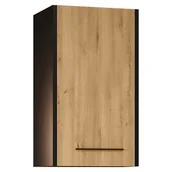 Szafki łazienkowe - Szafka łazienkowa wisząca SLIM SL4 czarny / dąb artisan - miniaturka - grafika 1