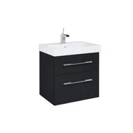 Szafki łazienkowe - AQ.401-164348 / AQUAFORM / MADRID / SZAFKA PODUMYWALKOWA WISZĄCA 2S 60X41,8X54 BLACK HG PDW/ - miniaturka - grafika 1