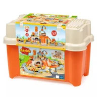 Klocki - Abrick: Zestaw do budowy ogromnej autostrady z pojemnikiem - pomarańczowy - miniaturka - grafika 1