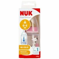 Butelki dla niemowląt - Nuk Butelka z wskaźnikiem temp. 0-6m First Choice 10743876 150 ml - miniaturka - grafika 1