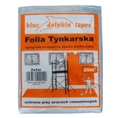 Folie i taśmy malarskie - Blue Dolphin folia tynkarska 2 x 5 m - miniaturka - grafika 1