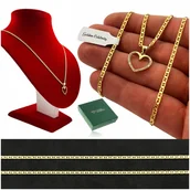 Biżuteria dla dzieci - PREZENT NA KOMUNIĘ DLA DZIEWCZYNKI PIĘKNY ZŁOTY NASZYJNIK SERCE + DEDYKACJA - miniaturka - grafika 1