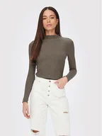 Bluzki damskie - ONLY Bluzka Emma 15180040 Brązowy Slim Fit - miniaturka - grafika 1
