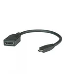Kable - ROLINE kabel HDMI High Speed z Ethernet, Typ A F-D M, 15cm - miniaturka - grafika 1