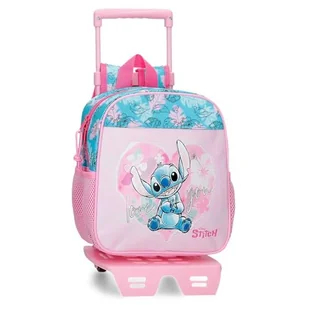 Joumma Disney Heart Stitch Plecak szkolny z wózkiem Różowy 23x25x10 cm Poliester 5,75 l, Różowy kolor, Talla única, plecak szkolny na kółkach - Plecaki szkolne i tornistry - miniaturka - grafika 1