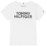 Bluzki damskie - BLUZKA KRÓTKI RĘKAW TOMMY HILFIGER KG0KG06304 r128 - miniaturka - grafika 1