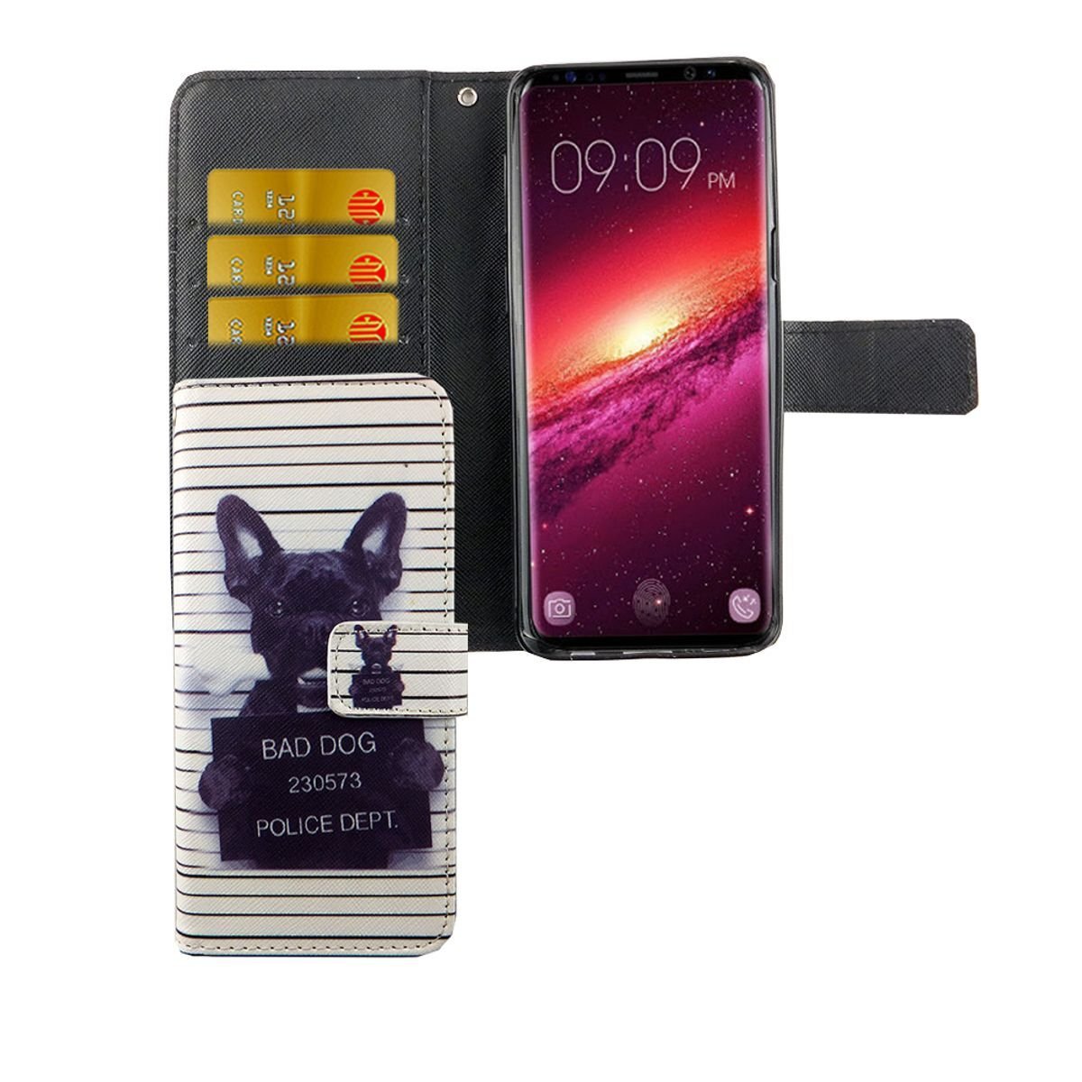 Etui na telefon komórkowy Samsung Galaxy S9 Bad Dog White