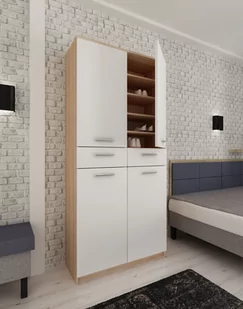 Szafka na buty LOCO Elza SM, dąb sonoma, 190x90x35 cm - Szafki na buty - miniaturka - grafika 1