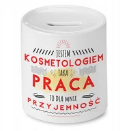 Skarbonki - Skarbonka Dla Kosmetologa na Urodziny na Prezent z Nadrukiem ze Zdjęciem + Opakowanie na prezent (wzór 03) - miniaturka - grafika 1