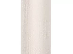 Party Deco Tiul gładki kremowy - 30 cm x 9 metrów - 1 szt. TIU30-079 - Pasmanteria - miniaturka - grafika 1