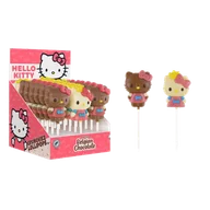 Gumy do żucia, lizaki, dropsy - Lizak czekoladowy Hello Kitty - miniaturka - grafika 1