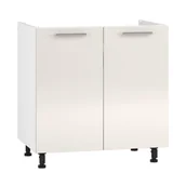 Szafki kuchenne - Szafka Pod Zlewozmywak 2 Drzwi DK-80/82 Biały / Beżowy Połysk Vento Halmar Beż, Biały - miniaturka - grafika 1