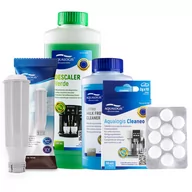 Akcesoria i części do ekspresów do kawy - Zestaw Krups - Filtr AL-TES46, Odkamieniacz Aqualogis Verde 500ml, Płyn Czyszczący System Mleczny Aqualogis Latteo 250ml, Cleaneo 10 szt. - miniaturka - grafika 1