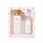 Balsamy i oliwki dla dzieci - Zestaw Keko New Baby (towel/1pc + cr soap/500ml + b/balm/100ml) - miniaturka - grafika 1