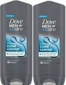Żele pod prysznic dla mężczyzn - Dove Clean Comfort, Żel pod prysznic, 2 x 250 ml - miniaturka - grafika 1