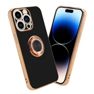 Uchwyty samochodowe do telefonów - Etui ochronne Cadorabo do Apple iPhone 14 PRO MAX w kolorze czarnym Etui Cover ochrona aparatu magnetyczny uchwyt samochodowy - miniaturka - grafika 1