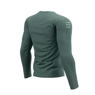 COMPRESSPORT Koszulka biegowa z długim rękawem TRAINING TSHIRT zielona - Koszulki sportowe męskie - miniaturka - grafika 3