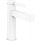 Baterie umywalkowe - Hansgrohe 76023700 Finoris Jednouchwytowa bateria umywalkowa 110 z kompletem odp$193ywowym Push-Open bia$194y matowy - miniaturka - grafika 1