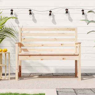 vidaXL Ławka ogrodowa, 109x48x91,5 cm, lite drewno sosnowe - Ławki ogrodowe - miniaturka - grafika 1