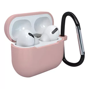Hurtel Etui do AirPods 3 silikonowy miękki pokrowiec na słuchawki + brelok karabińczyk zawieszka różowy (case D) AirPod 3 Case with metal ring D Pink - Akcesoria do słuchawek - miniaturka - grafika 1