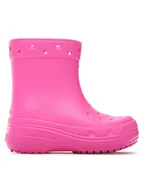 Buty dla dziewczynek - Crocs Kalosze Crocs Classic Boot Kids 208544 Różowy - miniaturka - grafika 1
