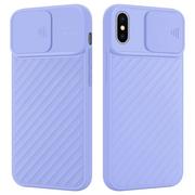 Etui i futerały do telefonów - Pokrowiec Do Apple iPhone XS MAX Etui w Purpurowy Mat  Ochrona kamery TPU Obudowa Case Cover Cadorabo - miniaturka - grafika 1