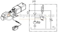 Akcesoria do hydrauliki siłowej - Zasilacz hydrauliczny PRESKO 12 V - 1,6 kW - 12 l - miniaturka - grafika 1